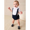 Plain Bloomers with Braces, Navy - Bloomers - 2