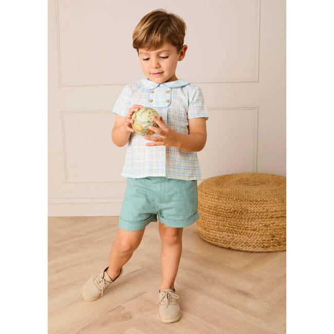 Plain Insignia Elasticated Waistband Shorts, Sage Green - Shorts - 4