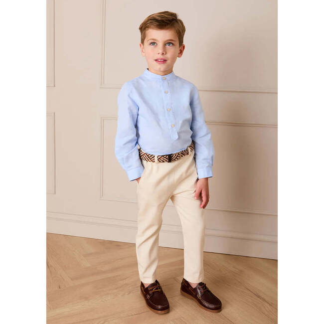 Plain Chino Trousers, Cream - Pants - 3