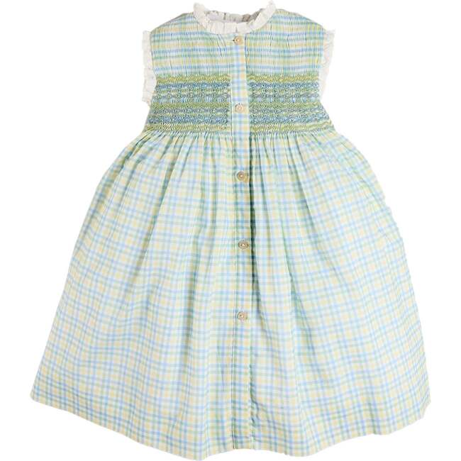 Pip Check Smocked Sleeveless Dress, Green