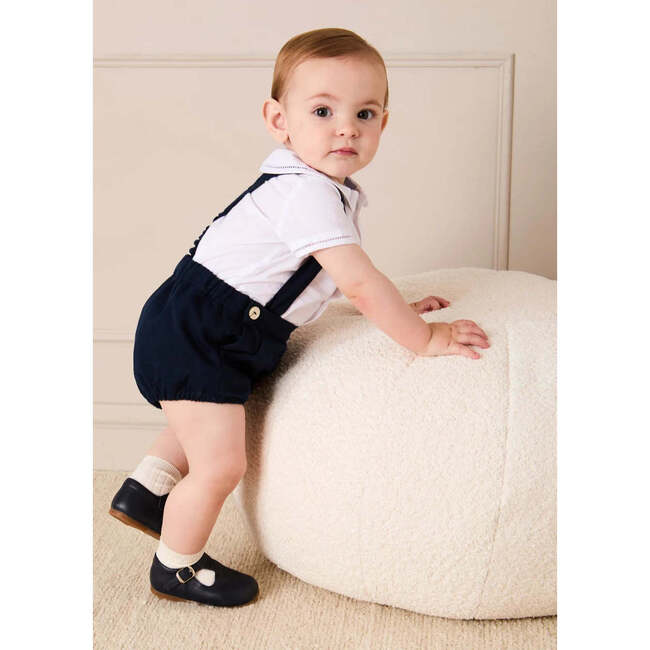 Plain Bloomers with Braces, Navy - Bloomers - 5