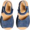 Open Toe Suede Sandals, Navy - Sandals - 1 - thumbnail
