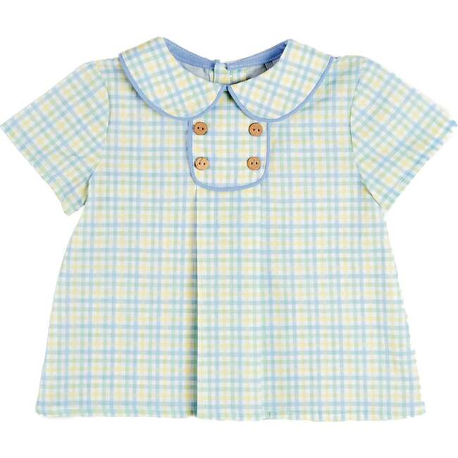 Pip Check Button Detail Short Sleeve Shirt, Green