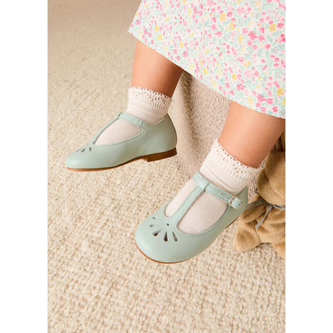 Petal Detail Charlotte Shoes, Mint - Mary Janes - 4