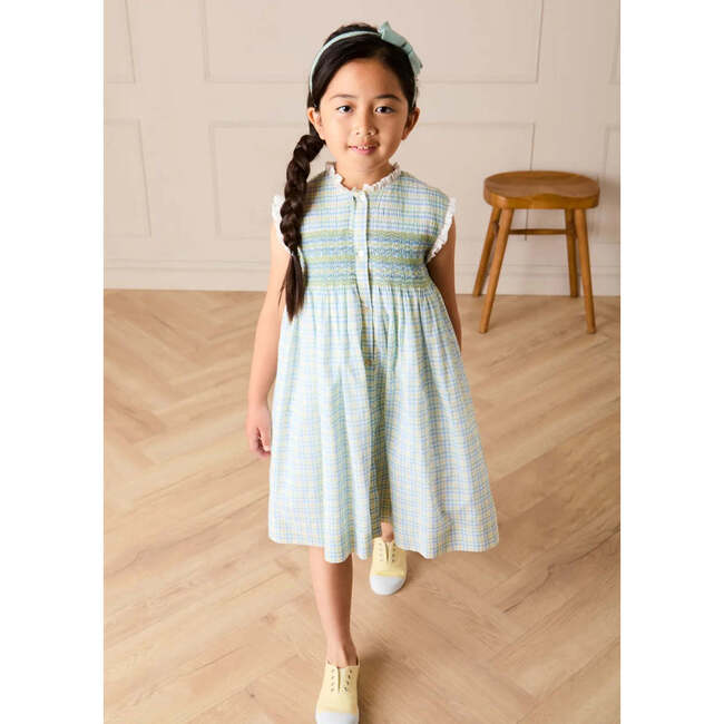 Pip Check Smocked Sleeveless Dress, Green - Dresses - 4