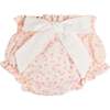 Martha Floral Bow Detail Swiss Voile Bloomers, Pink - Bloomers - 1 - thumbnail