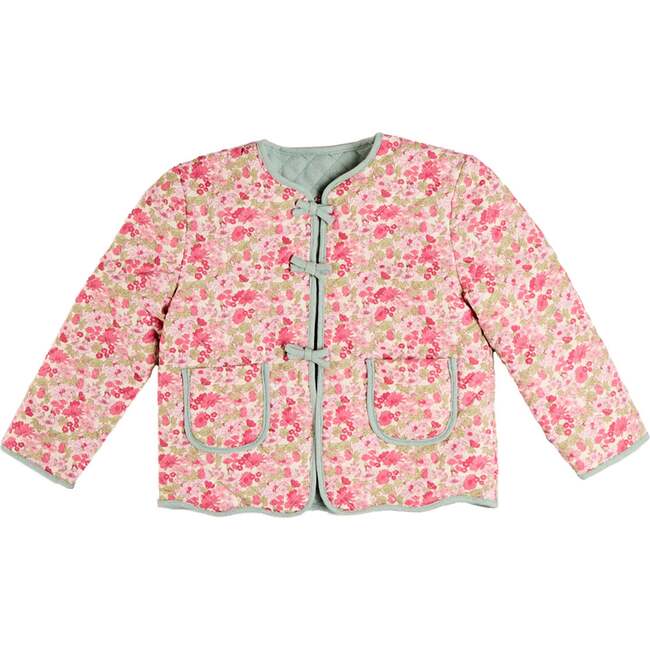 Margret Floral Reversible Quilted Jacket, Pink