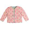 Margret Floral Reversible Quilted Jacket, Pink - Jackets - 1 - thumbnail