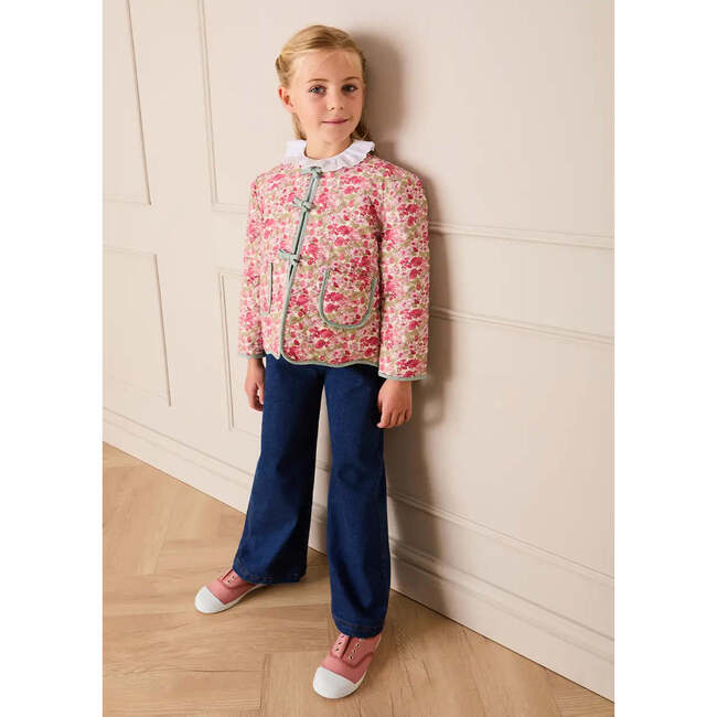 Margret Floral Reversible Quilted Jacket, Pink