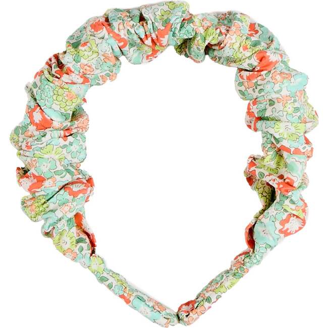 Mabel Floral Scrunchie Hairband, Green