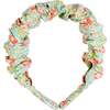 Mabel Floral Scrunchie Hairband, Green - Hair Accessories - 1 - thumbnail