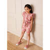 Margret Floral Ruffle Detail Playsuit, Pink - Rompers - 2