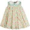 Mabel Floral Layered Scallop Collar Trapeze Dress, Green - Dresses - 1 - thumbnail