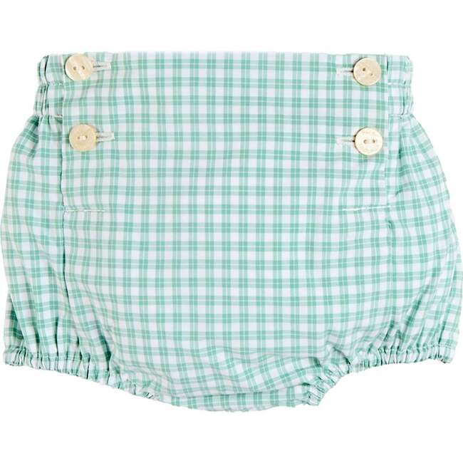 Lucas Check Button Detail Bloomers, Green