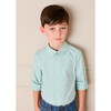 Lucas Check Pocket Detail Long Sleeve Shirt, Green - Shirts - 2