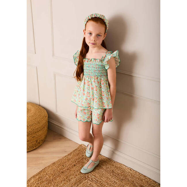 Mabel Floral Blouse, Green - Blouses - 5