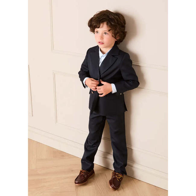 Wool Suit Trousers, Navy