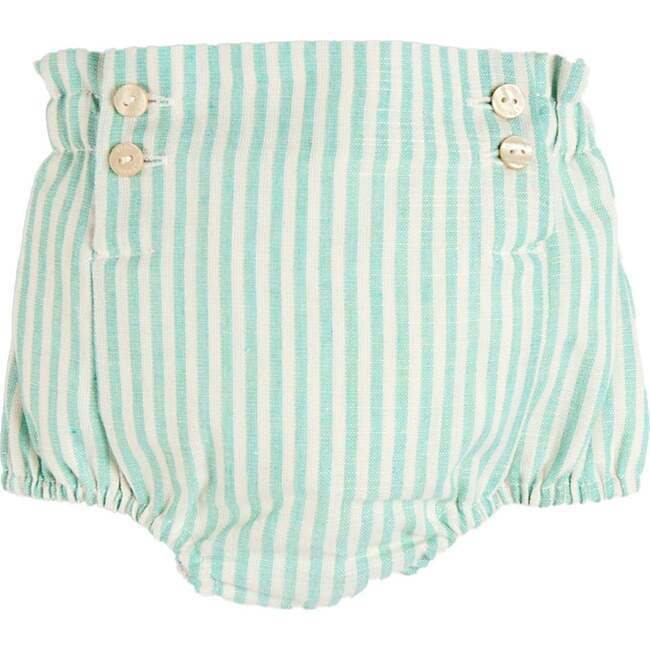 Wimbledon Stripe Button Detail Bloomers, Green