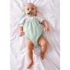 Wimbledon Stripe Button Detail Romper, Green - Rompers - 4 - thumbnail