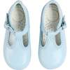 Leather T-Bar Baby Shoes, Sky Blue - T-Straps - 1 - thumbnail