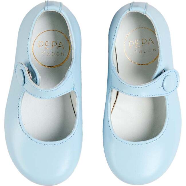 Leather Mary Jane Shoes, Sky Blue