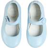 Leather Mary Jane Shoes, Sky Blue - Mary Janes - 1 - thumbnail