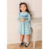 Leontyne Floral Bow Detail Long Sleeve Trapeze Dress, Blue Made with Liberty Fabric - Dresses - 2