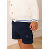 Insignia Elasticated Waist Turn-up Shorts, Navy - Shorts - 3