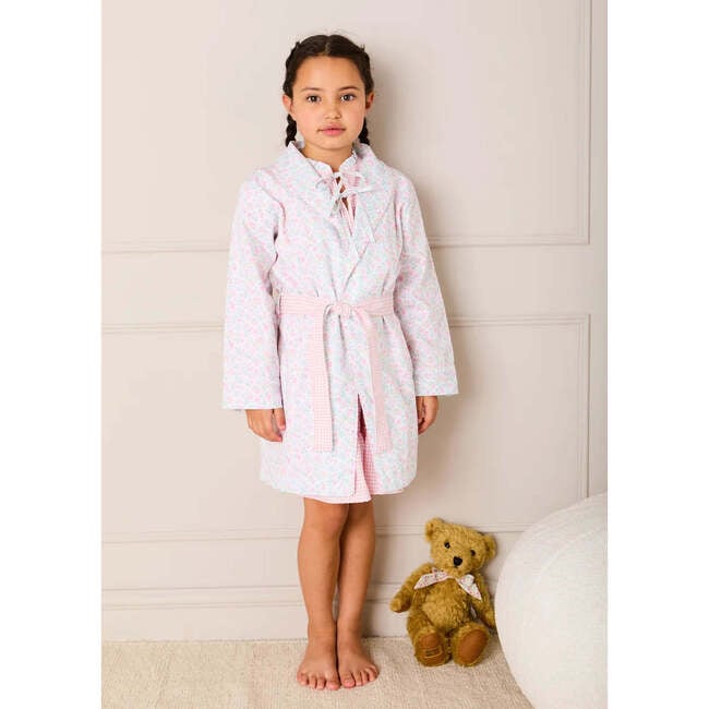 Harriet Floral Light Weight Dressing Gown, Pink - Dresses - 3
