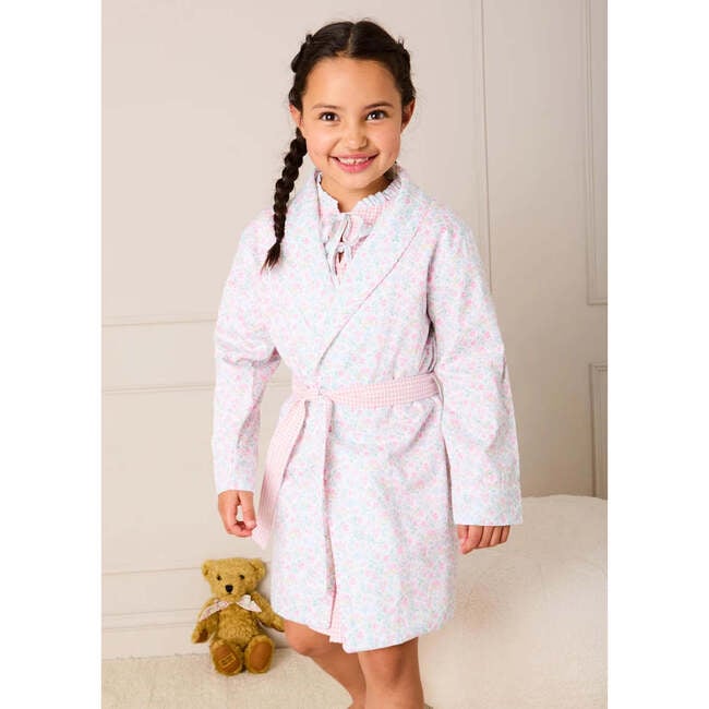 Harriet Floral Light Weight Dressing Gown, Pink - Dresses - 4