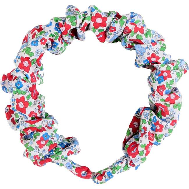 Emilia Floral Scrunchie Hairband, Red