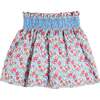 Emilia Floral Elasticated Waist Skirt, Red - Skirts - 1 - thumbnail