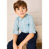 George Check Long Sleeve Shirt, Blue - Shirts - 5