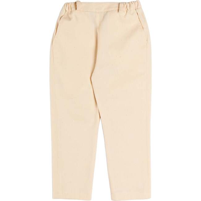 Elasticated Waist Trousers, Cream