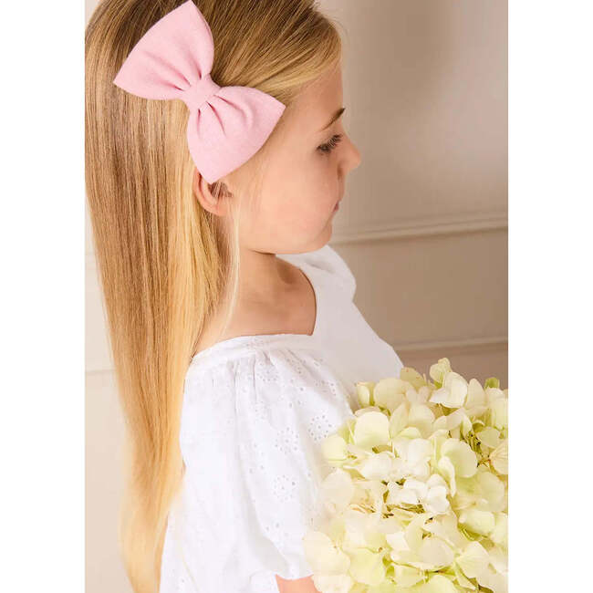 Flower Embroidered Broderie Anglaise Short Sleeve Dress, White - Dresses - 4