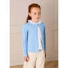 Openwork Cotton Cardigan, Light Blue - Cardigans - 2
