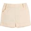 Elasticated Waist Shorts, Cream - Shorts - 1 - thumbnail