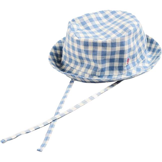 Darby Gingham Sun Hat, Blue