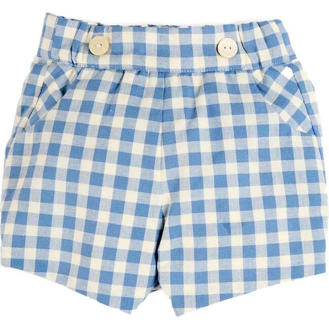 Darby Gingham Button Detail Bloomers, Blue