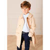 Double Breasted George Check Lined Rain Coat With Detachable Hood, Beige - Raincoats - 6