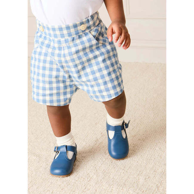 Darby Gingham Button Detail Bloomers, Blue - Bloomers - 3