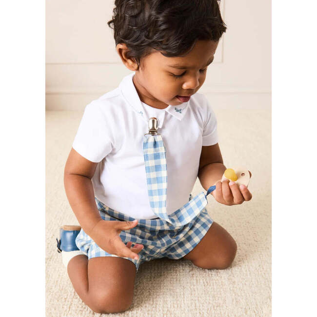 Darby Gingham Button Detail Bloomers, Blue - Bloomers - 4