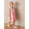 Catherine Gingham Embroidered Sleeveless Trapeze Dress, Pink - Dresses - 5