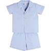 Beauchamp Gingham Short Pyjamas, Blue - Pajamas - 1 - thumbnail