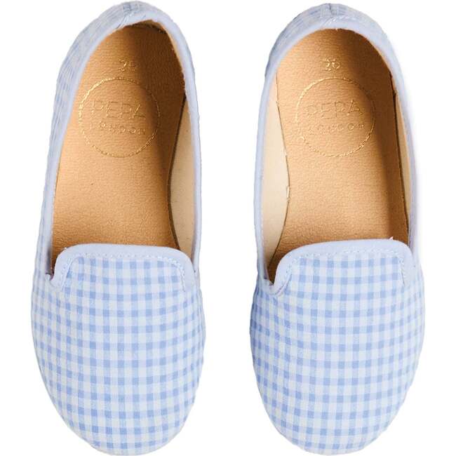 Beauchamp Gingham Slippers, Blue