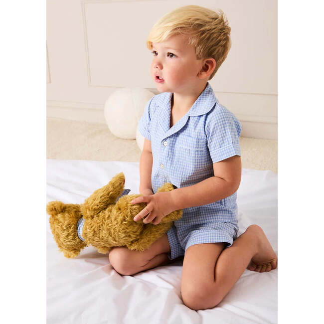 Beauchamp Gingham Short Pyjamas, Blue - Pajamas - 3