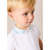 Audrey Toile Peter Pan Collar Bodysuit, Blue - Onesies - 3