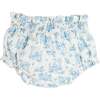 Audrey Toile Elasticated Waist Bloomers, Blue - Bloomers - 1 - thumbnail