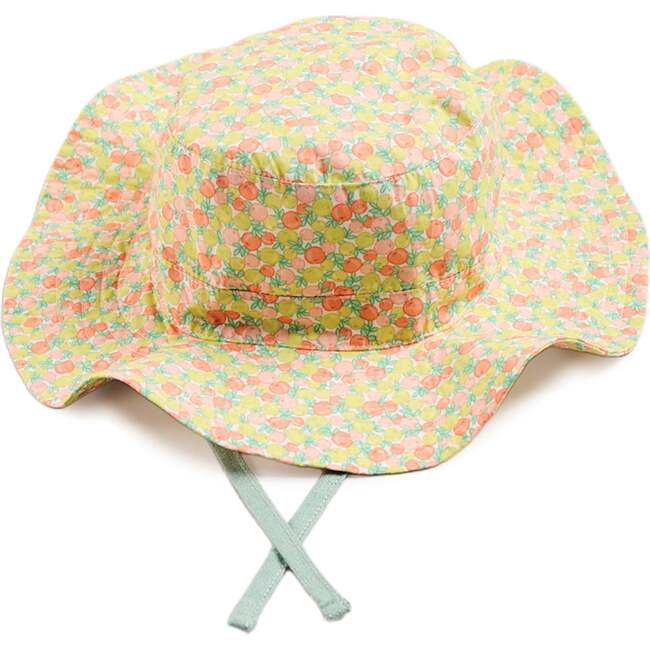 Annie Apple Print Beach Hat, Green