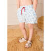 Audrey Toile Drawstring Swim Shorts, Blue - Swim Trunks - 3